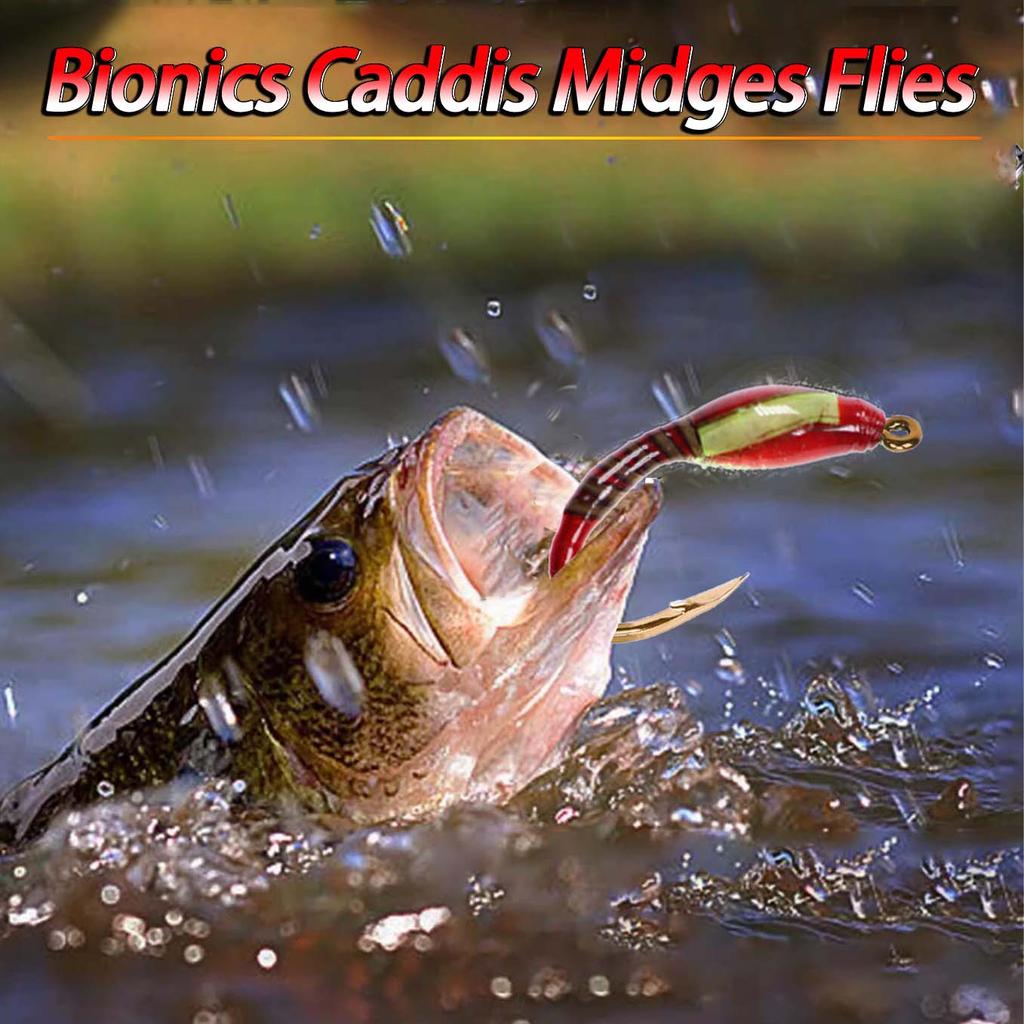 5/10Pcs Realistic Fly Fishing Bait Chironomid Midge Pupa Nymph Trout Flies Fly Fishing Hook Artificial Caddis Larva Lures