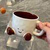 350ml Creative Ceramic Coffee Cup Mug with Handle Cartoon High Temperature Drinking Cup Home Desktop Decoration Water Cup Gift