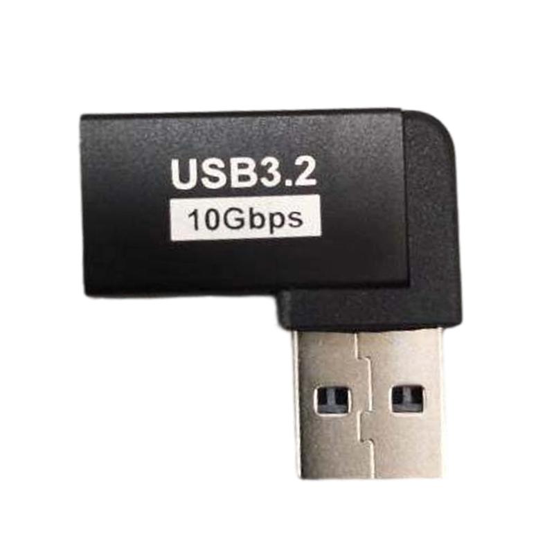 4 USB 3.2 Папа-Мама Угловые Адаптеры 90 Градусов Алюминиевый Сплав для Компьютера Автомобильного Зарядного Адаптера