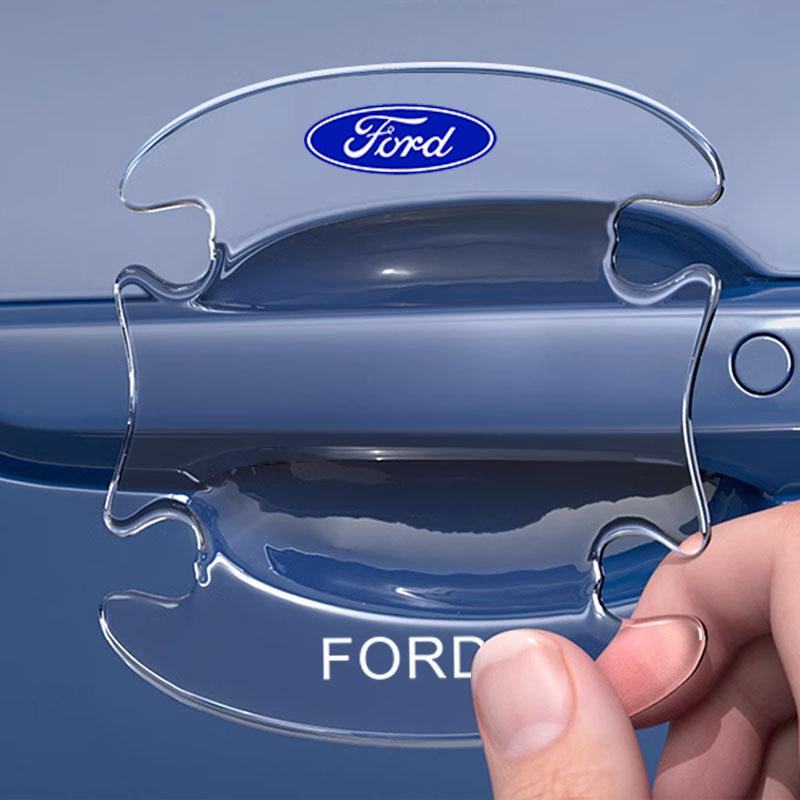 Car Door Handle Bowl Anti-Scratch Sticker Anti-Collision Strip For Ford Escape Kuga Mondeo Ecosport Fiesta Focus 2 3 MK1 MK2