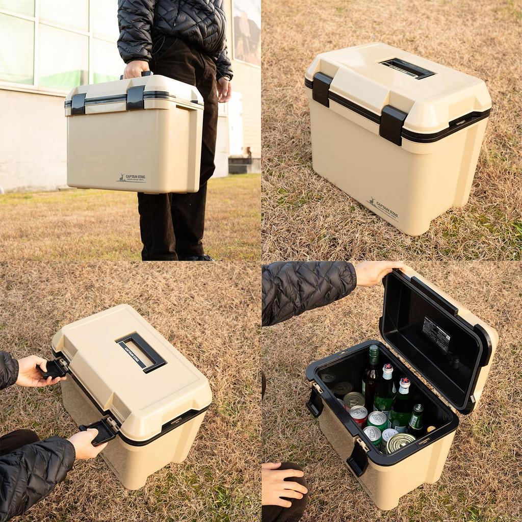 CAPTAIN STAG Термобокс Вместимость 25 л с плечевым ремнем Бежевый Сделано в Японии CS Charmant UE-88