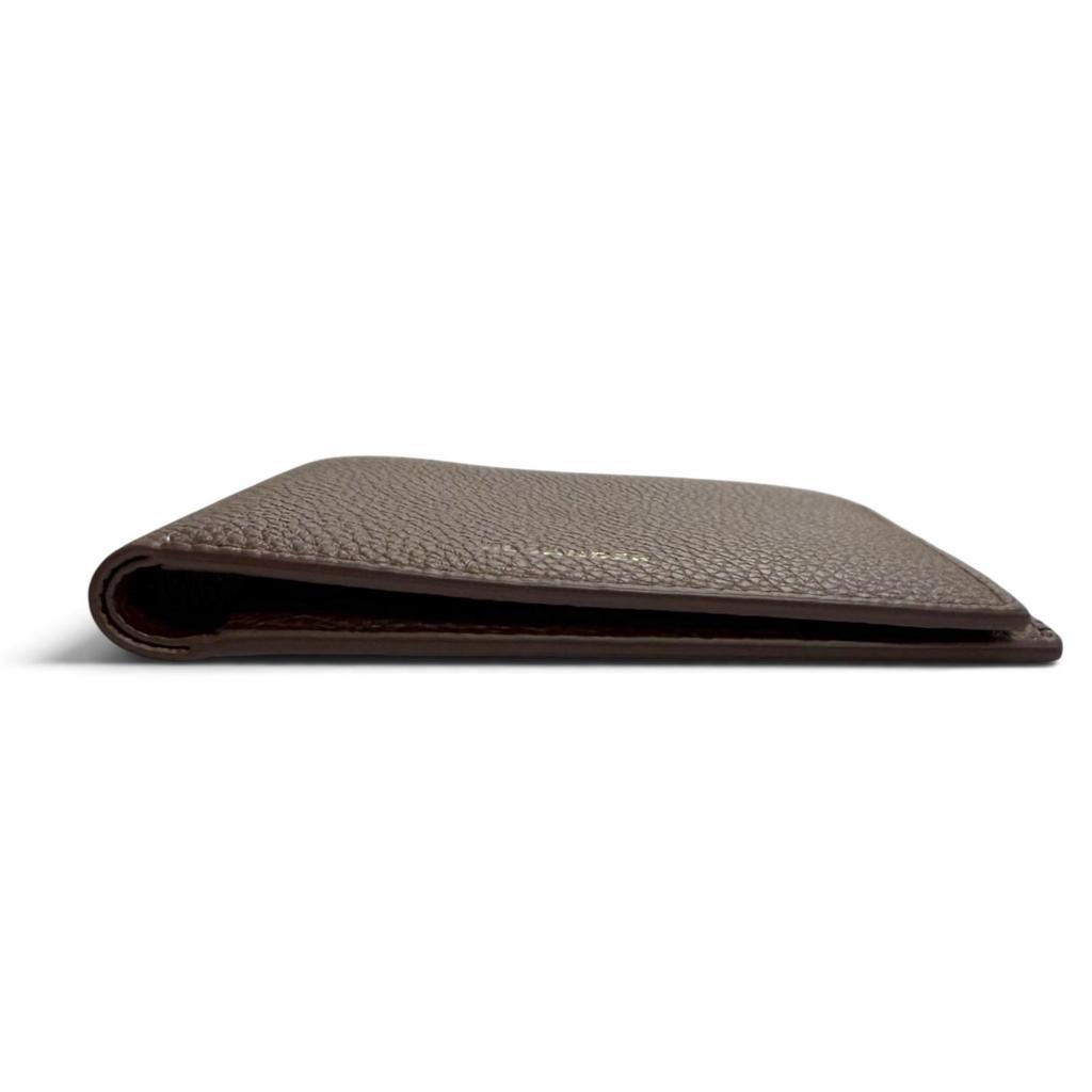 Pristine JIL SANDER Bifold Wallet Zip pocket wallet logo brown leather J25UI0002 Used