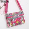 Multi-layer Shoulder Bag Crossbody Bag Lightweight Flower Small Cloth Bag Women's Bag Canvas Phone Bag Mother Bag