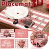 Новый коврик для еды в машину на День святого Валентина, праздничный праздничный стол, изоляционный коврик, льняной печатный коврик для стола, коврик для чашки, 1 шт.