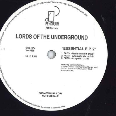 12-дюймовая пластинка LORDS OF THE UNDERGROUND Essential E.p. 2 Y49658 PENDULUM RECOR 1995 США Рэп Хип-хоп R&B Б/У