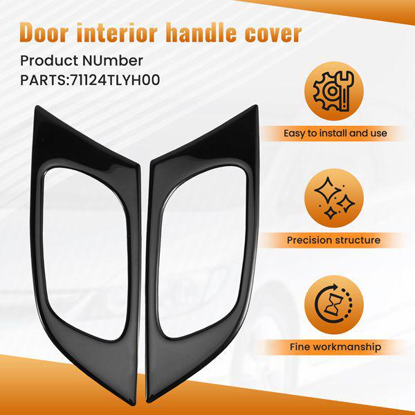 Interior Door Handle Covers for 2012-2015 Honda Civic (9th Gen) - 1 Pair
