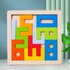 Красочные 3D головоломки, деревянные математические игрушки Танграм, игра-куб для детей дошкольного возраста, волшебные формы, развивающая игрушка для детей