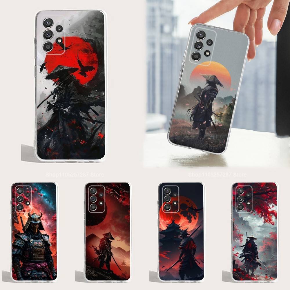 Samurai Art Bushido Case For Samsung A51,30,71,S9,Ultra,Lite,S22,10,20,FE,23,21,PIus,Transparent, Silicone