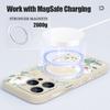Магнитный чехол с черно-белым цветочным узором для Magsafe, для iPhone 16 Pro Max, Coque iPhone 15 Pro Max 14 13 11 17, чехол со встроенной металлической пластиной