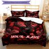 3PC Custom Name Dragon Artwork Bedding Set Duvet Cover Closure Includes 1 Duvet Cover & 2 Pillowcases for Bedroom