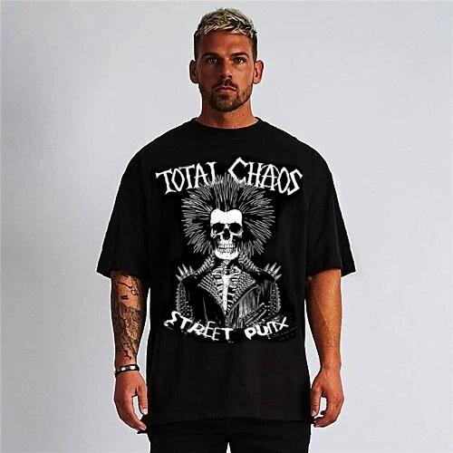 TOTAL CHAOS HARDCORE PUNK BLACK T-Shirt Men's SIZES