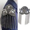 Stylish Epaulette Punk Unisex Rhinestones