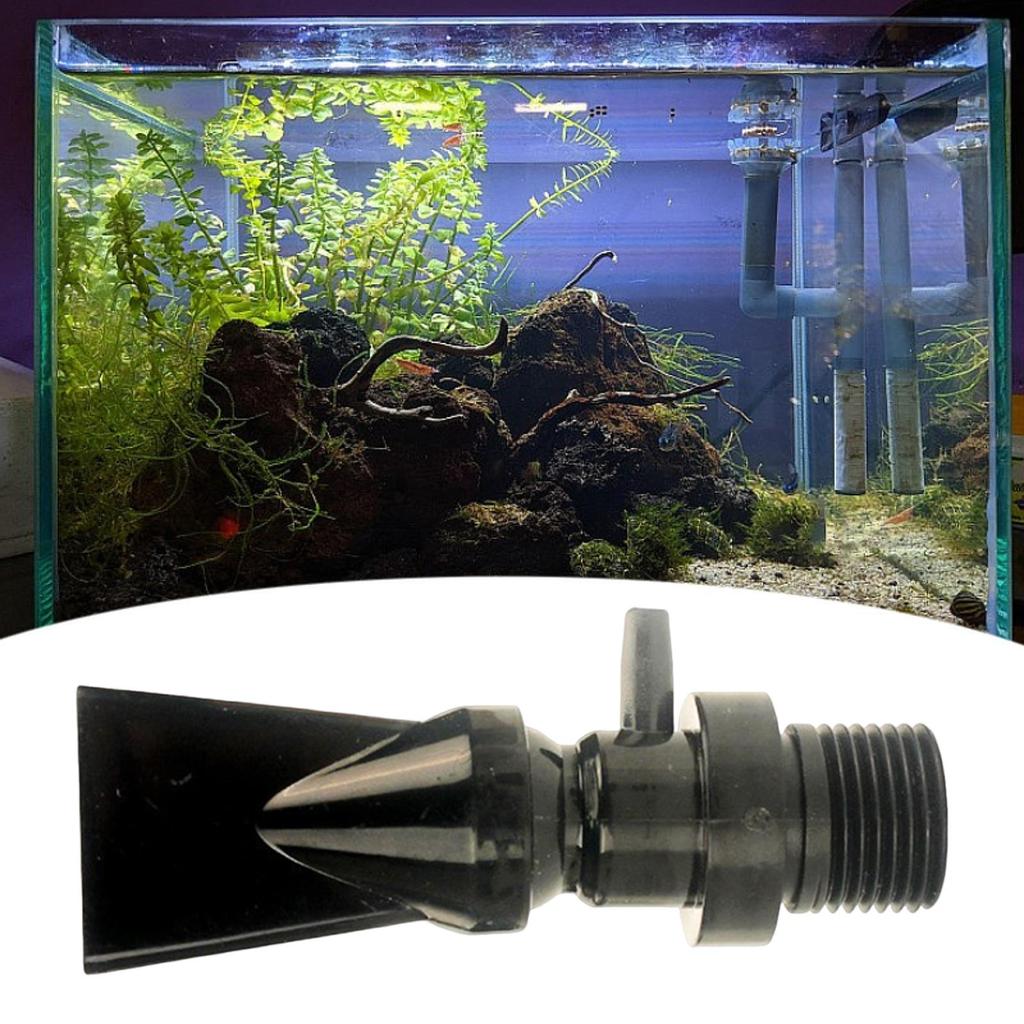 Fish Tank Duckbill Nozzle 360° Rotatable PP Material Plumbing Fitting for Return Pipe Easily Install Compact Pump Sump Outlet