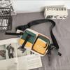 New Nylon Men Chest Bag Multifunctional Black White Crossbody Bag Large Capacity Sports Chest Bag Unisex