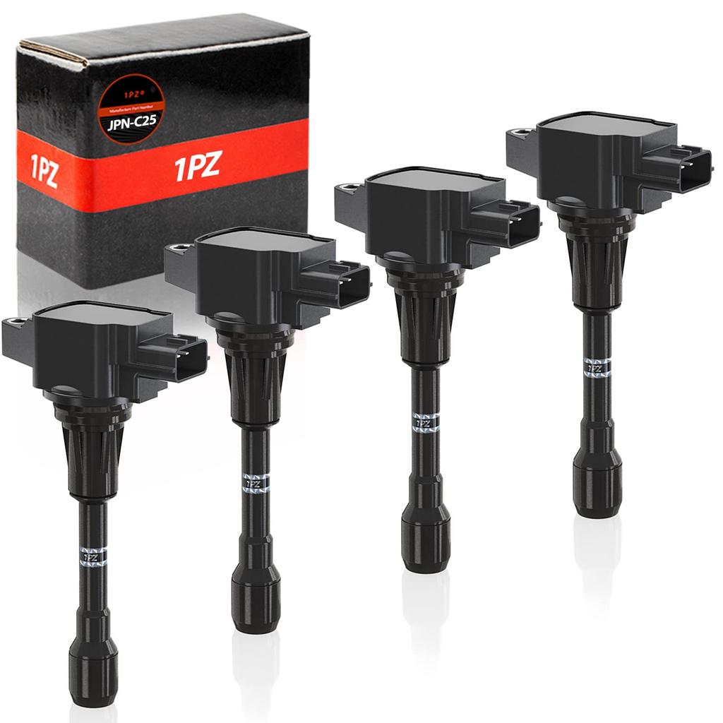 Set of 4 1PZ Car Ignition Coils for Toyota Serena C25 CC25 NC25 T31 NT31 Lafesta B30 Elgrand Engine Compatible Repair JPN-C25 3-Pin (22448-JA00C,