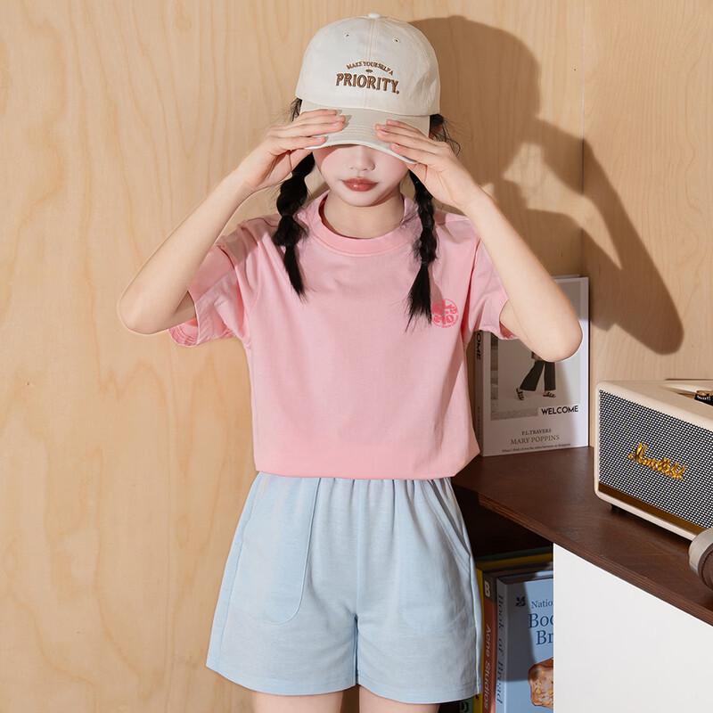 Tongshi Girls' 2026 Summer Short Sleeve T-Shirt