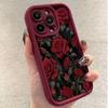 Толстый чехол для телефона с красной розой для Apple iPhone 13/14/15/16 Pro Max