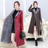 Sheepskin Plush and Thickened Leather Jacket for Women's Mid To Long Size Fur Jacket with Integrated Fur Jacket Trend