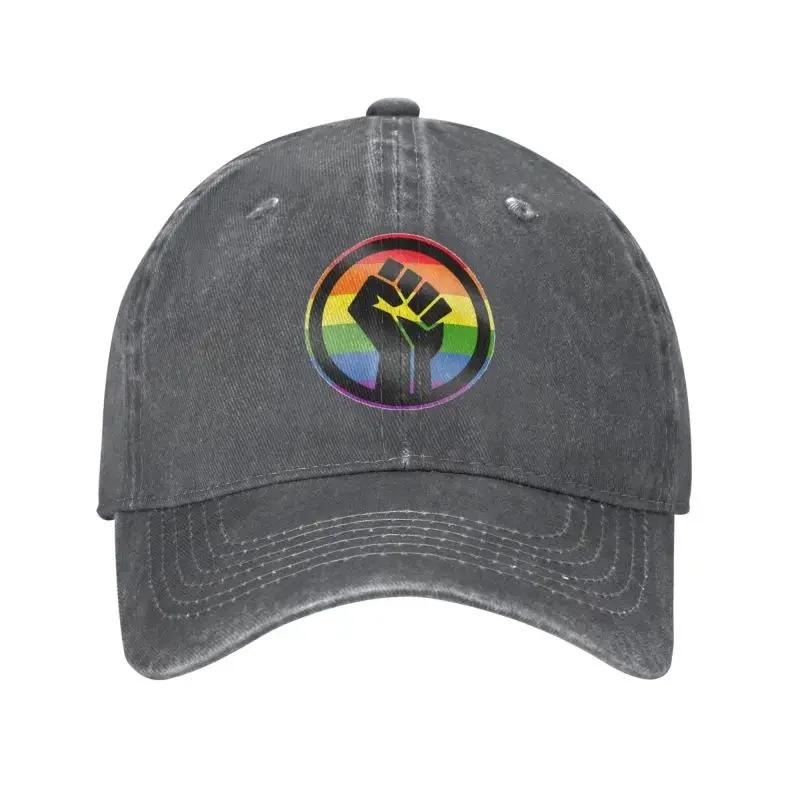 Custom Cotton Black Fist Pride Baseball Cap Hip Hop Men Womens Adjustable Dad Hat Autumn