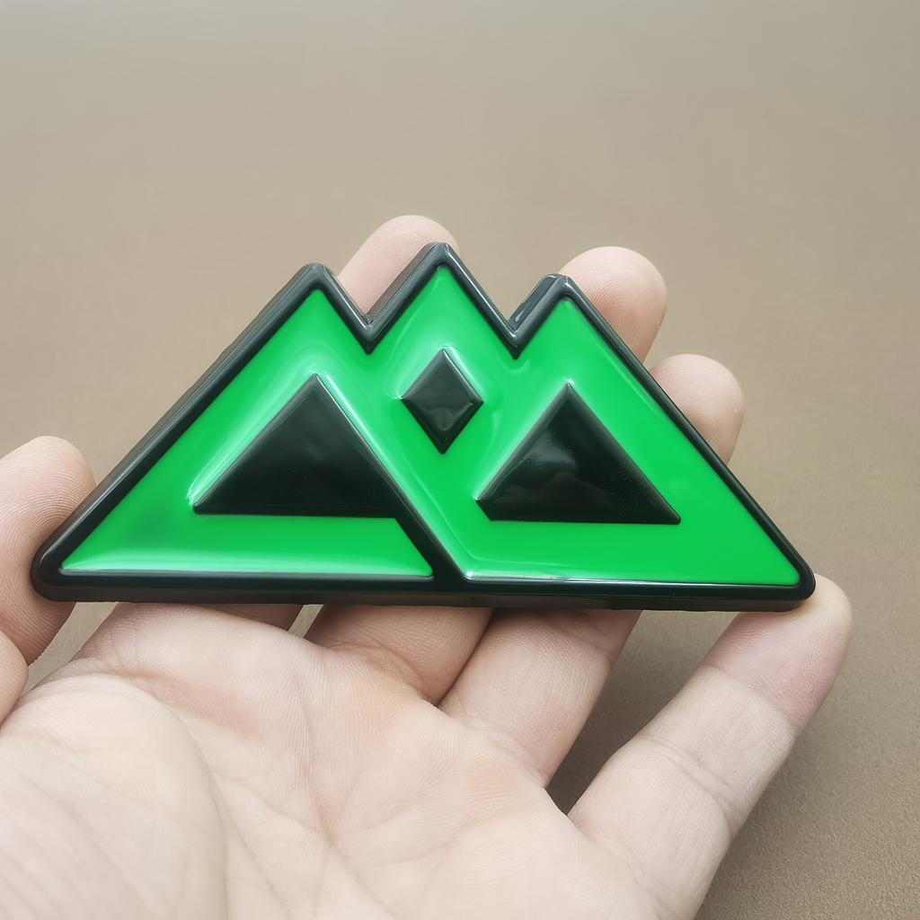 3D Metal Snow Mountain Logo Car Side Fender Rear Trunk Emblem Badge Sticker, Car Front Grill Badge, Car Decoration Additions