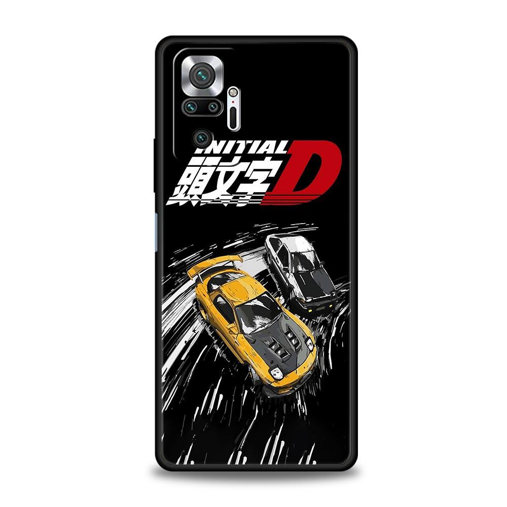Чехол для телефона Initial D для Redmi 14C 10C Note 15 14 13 12 10 11 K40 Pro Plus 5G Мягкий ТПУ Ударопрочный Корпус Fundas Capas