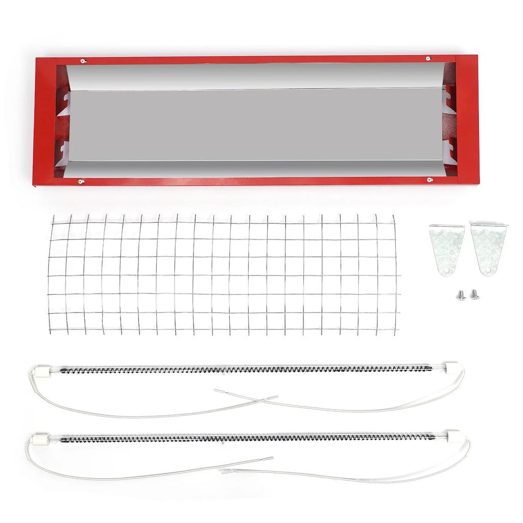 2 шт. Пекарная инфракрасная лампа для сушки краски 2000 Вт Лампа-нагреватель 110 В для автомобильных покрасочных камер Дальний инфракрасный нагрев Без вилки