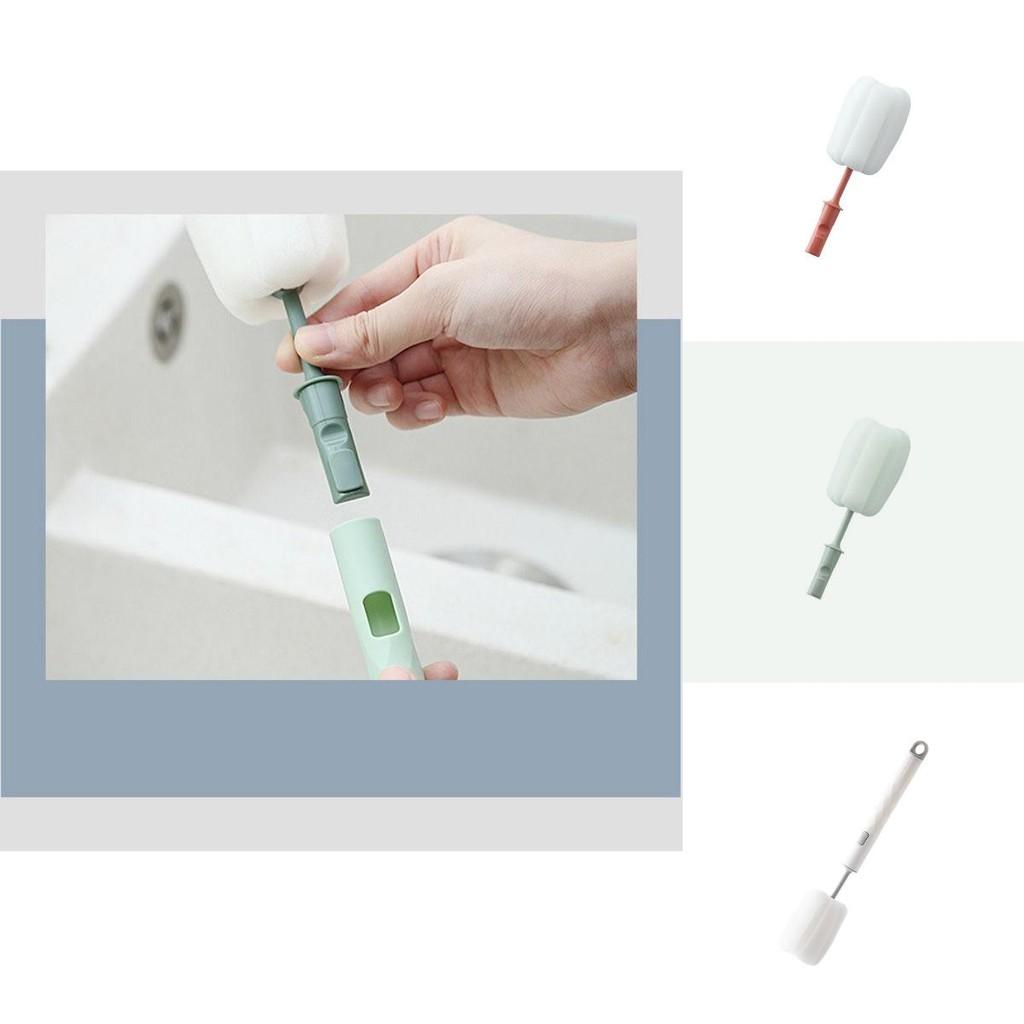 Высококачественная губка для чистки с длинной ручкой для кружек и бутылок, легко хранить