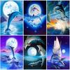 5D DIY Diamond Embroidery Dolphin Diamond Painting Full Drill Round Animal Mosaic Cross Stitch Rhinestones Home Decor Gift