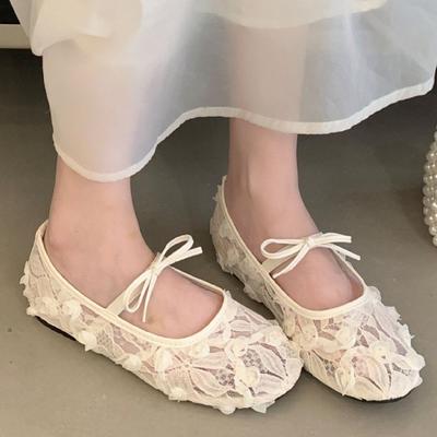 Мода 2025Балетки Женские Лоферы Обувь Элегантная Сетка Кружево Обувь Дизайнерские Повседневные Женские Кроссовки Летняя Женская Обувь