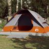 VidaXL Dome Camping Tent 4 Person Grey and Orange Waterproof, Tent, Camping Shelter, Garden Shelter, Tent of 94779