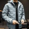 Осень и зима новая мужская теплая хлопковая куртка модная ветрозащитная куртка на молнии с капюшоном на открытом воздухе повседневная мужская зимняя утепленная хлопковая куртка плюс размер S-5XL