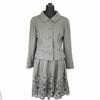 Сделано в Японии/M'S GRACY/Комплект из двух предметов/Юбка до колена/На полной подкладке/9AR/Серый/Цветочная вышивка/Костюм/Жакет(ИСПОЛЬЗОВАЛ)