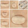 6 Pieces Clear Flat Back Glass Blank Cabochon Cameo Beads Handmade Jewelry Bulk