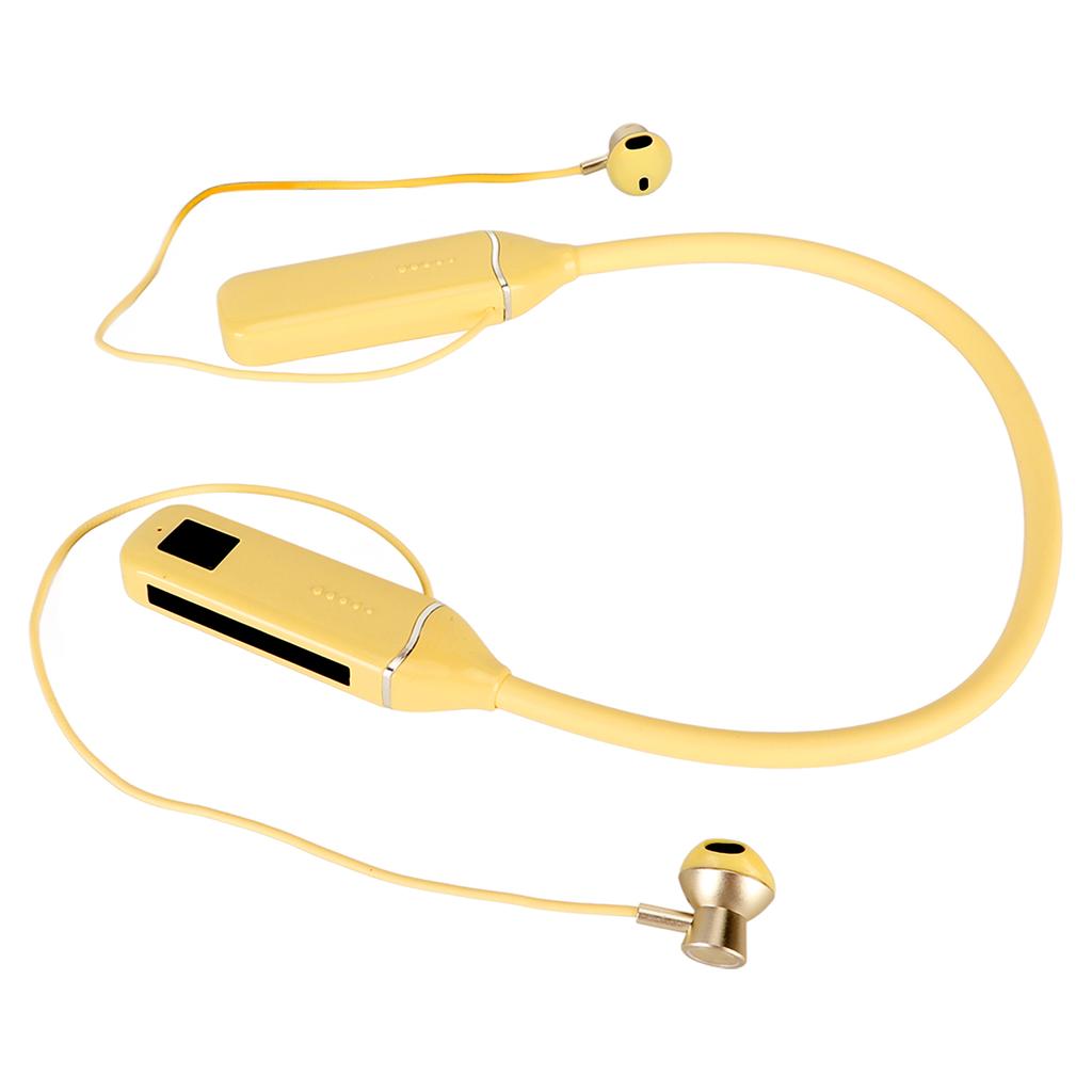 Neckband Headphone LED Power Display Memory Card Playback Magnetic Earbuds Headset with RGB Backlight