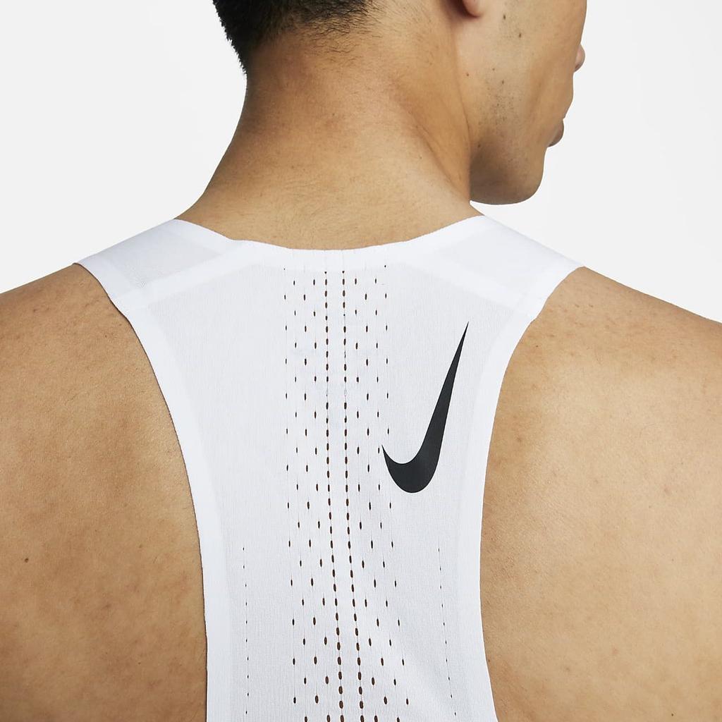 Nike Мужские майки для бега Белые с круглым вырезом Умеренные Другие DM4625-100