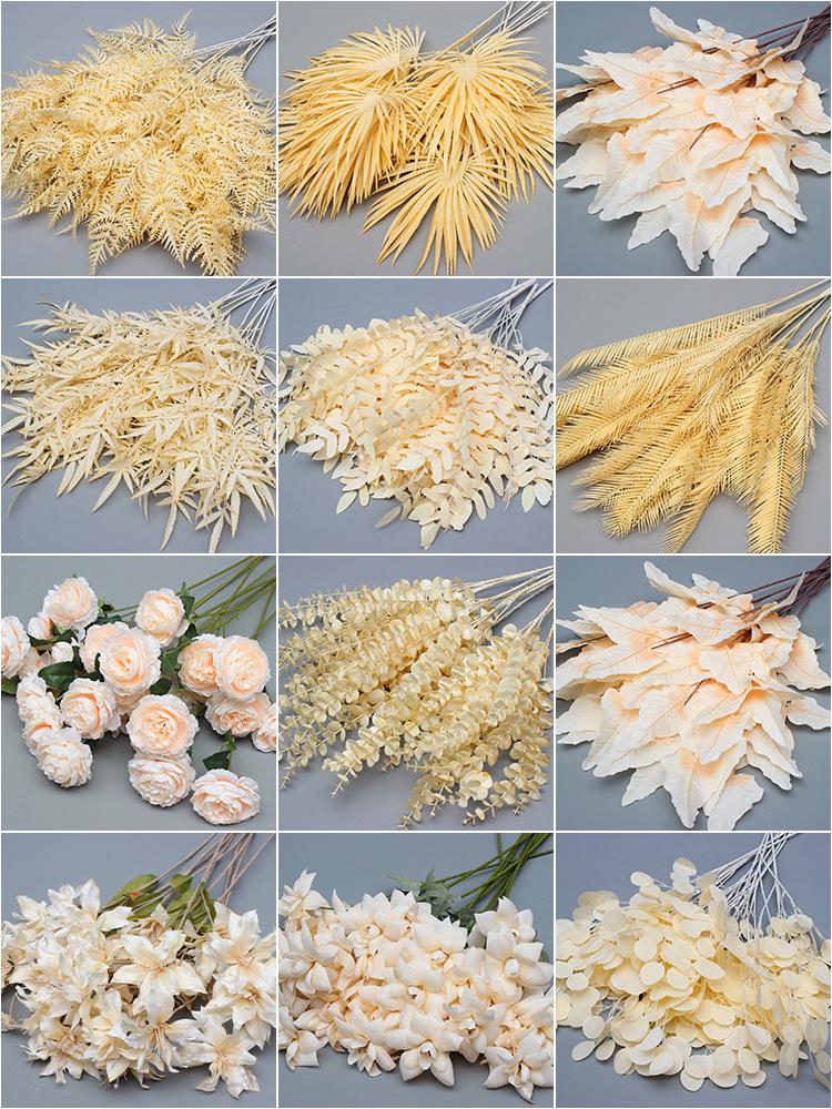 Свадебный декор из шелковых цветов шампанского - Искусственные элементы цветочного оформления потолка и прохода