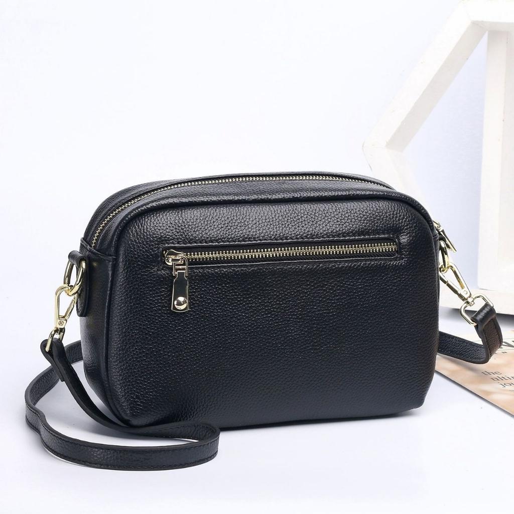 Niche Design Women's Bag Cowhide New Shoulder Crossbody Leather Women's Square Bag Handbag Soft Leather 100 Simple