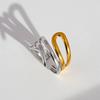 Fashion Geometric Rings for Women Gold Silver Color Stainless Steel Adjustable Ring Wedding Party Fashion Christmas Jewerly Gift