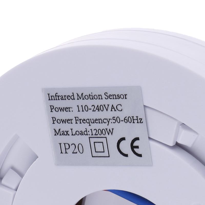 Потолочный датчик присутствия Pir для поверхностного монтажа на 360 °, выключатель света
