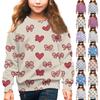 Девочки Круглый вырез Пуловеры для детей День святого Валентина Печатные топы