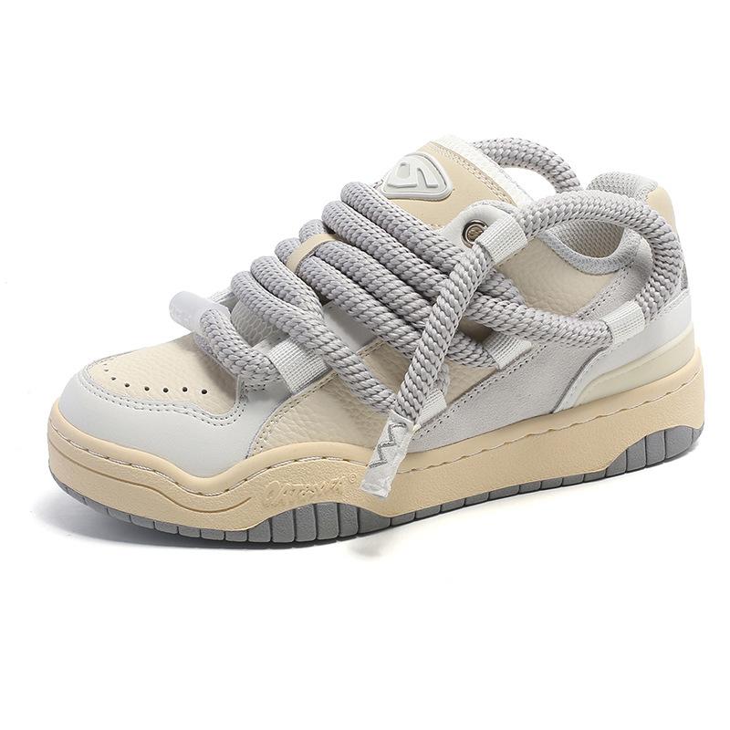 Japanese dreadlocks sports skateboard little white bread shoes retro couple casual versatile board shoes tide