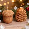 Diy Christmas Cedar Cone Mold Silicone Easy-To-Release Oil Pine Cone Candle Mold Decorative Ornaments 3D Plaster Mold