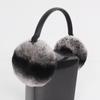 New Style Women 100% Natural Real Rex Rabbit Fur Earmuffs Winter Fashion Girls Rex Rabbit Fur Earmuff Russian Plush Fur Earflap