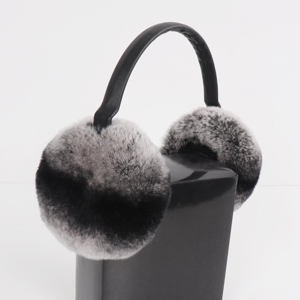 New Style Women 100% Natural Real Rex Rabbit Fur Earmuffs Winter Fashion Girls Rex Rabbit Fur Earmuff Russian Plush Fur Earflap