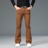 Мужские эластичные слегка расклешенные повседневные брюки из денима Мужские прямые брюки из денима