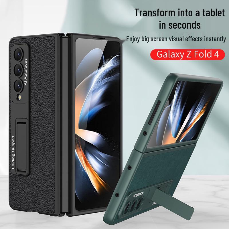 Кожаный чехол-подставка Samsung Fold4 - Креативный, Складной, Ударопрочный дизайн