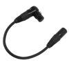 Ongwan XLR Microphone Extension Cable Adapter, Right-Angled XLR To Straight XLR Cable, PVC, Suitable for Musical Instruments, Sound Rooms, Mixers, Sou