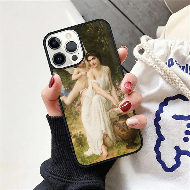 Чехол-ракушка с картиной эпохи Возрождения для iPhone 17 Air 15 16 14 13 12 Pro Max 11 Pro Max Plus