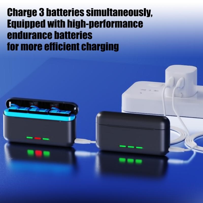 Чехол для хранения и зарядки аккумуляторов с 3 слотами для серий 12/11/10/9, 3-канальная док-станция для зарядки аккумуляторов