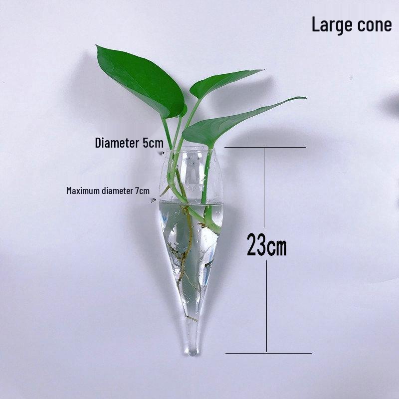 Creative Wall-Mounted Transparent Glass Vase for Plants and Fish